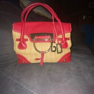 Dolce and Gabbana raffia d-ring tote bag